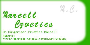 marcell czvetics business card